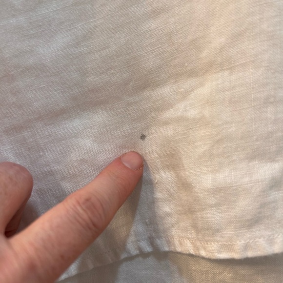 J. Jill Love Linen 100% Linen Tunic Blouse Size XL Petite Cottage Nautical Beach - Picture 5 of 10